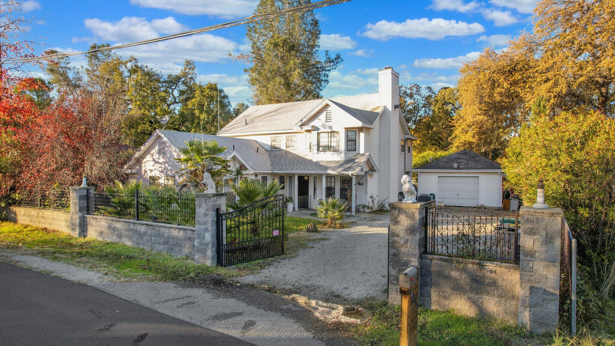 a front view of a house with a porch