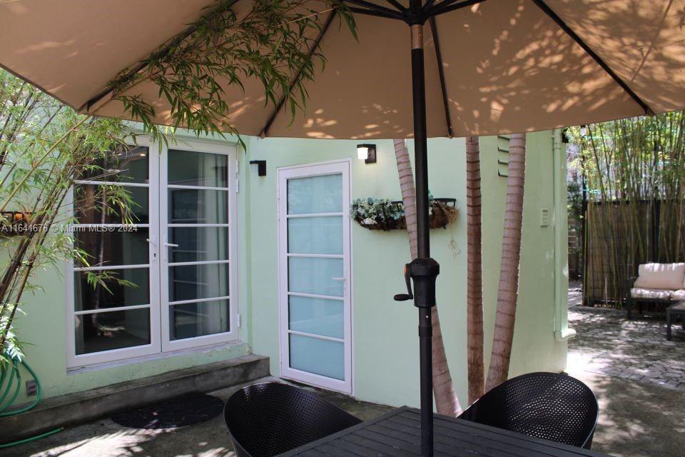 a view of a entryway door front of house