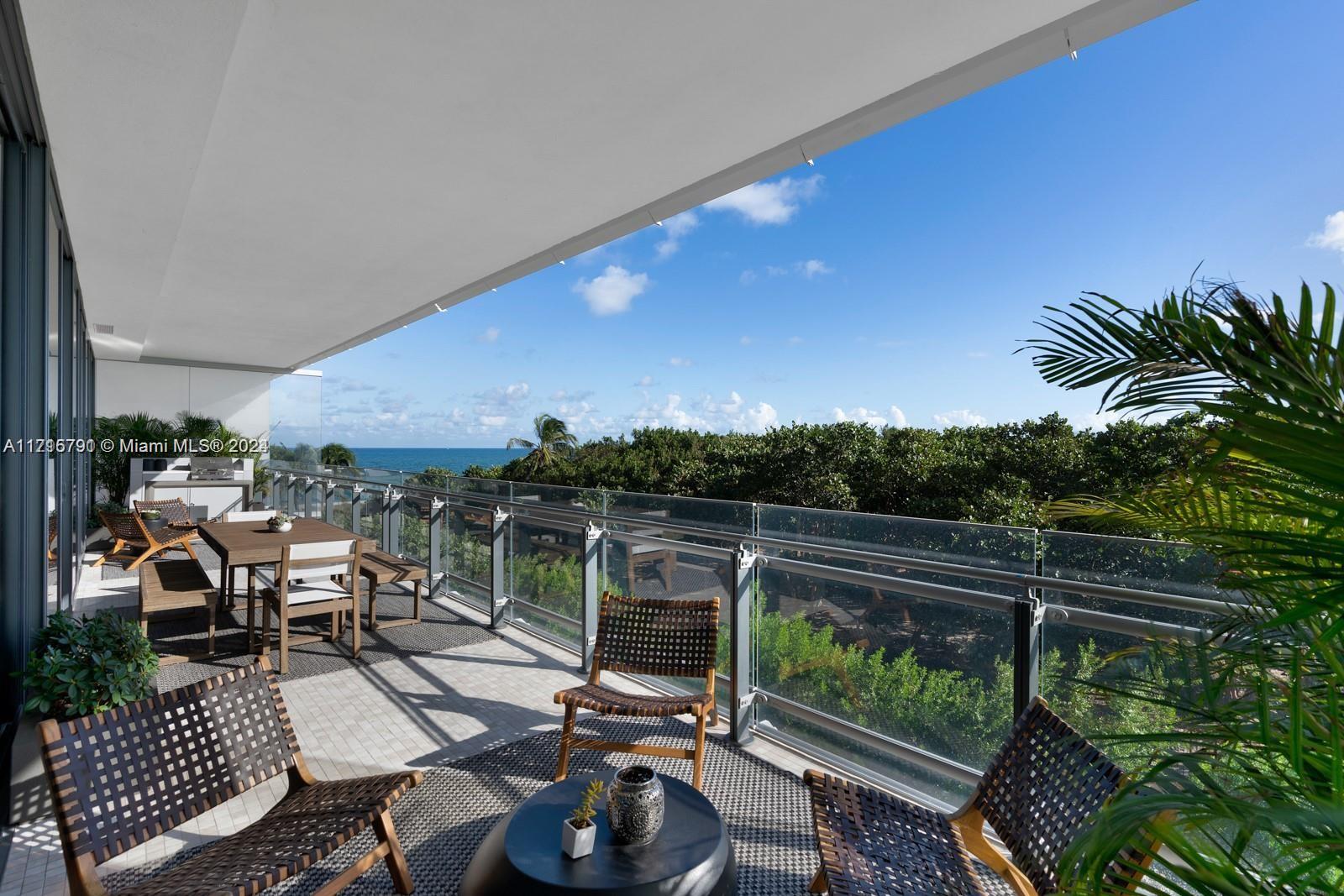 a view of balcony with furniture and outdoor space