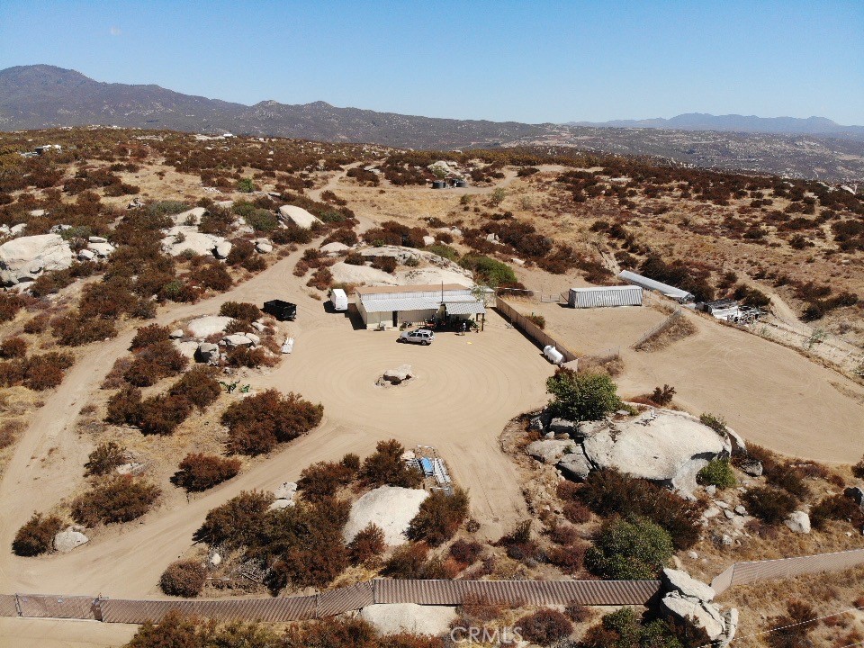 an aerial view of residential house with parking space