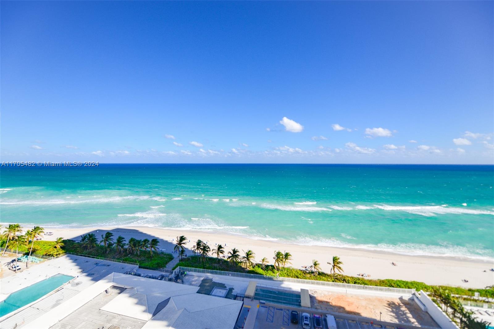 a view of an ocean and beach