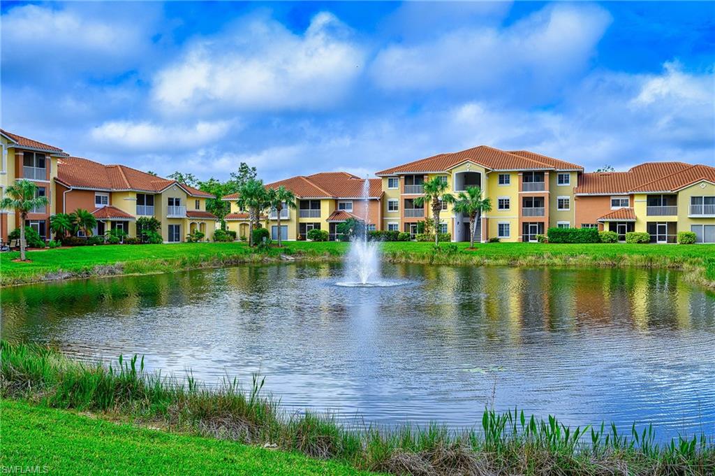 View from the living room of the community lake