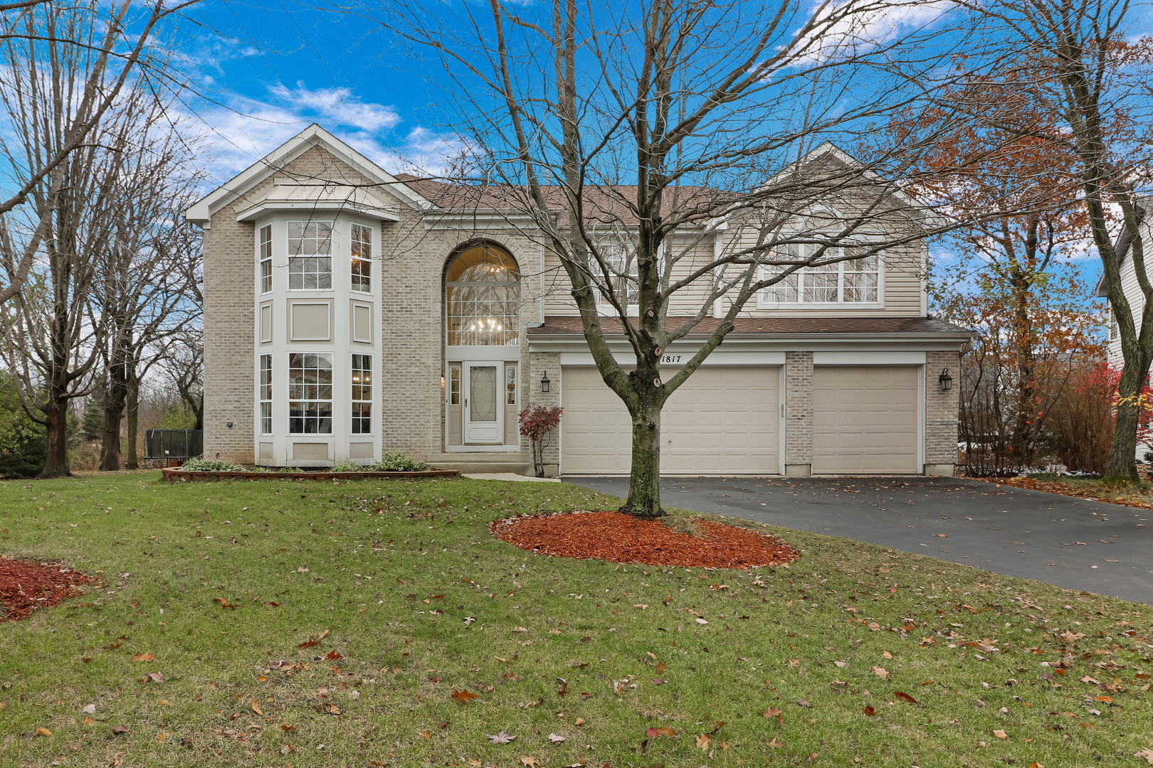 a house that has a tree in front of the house