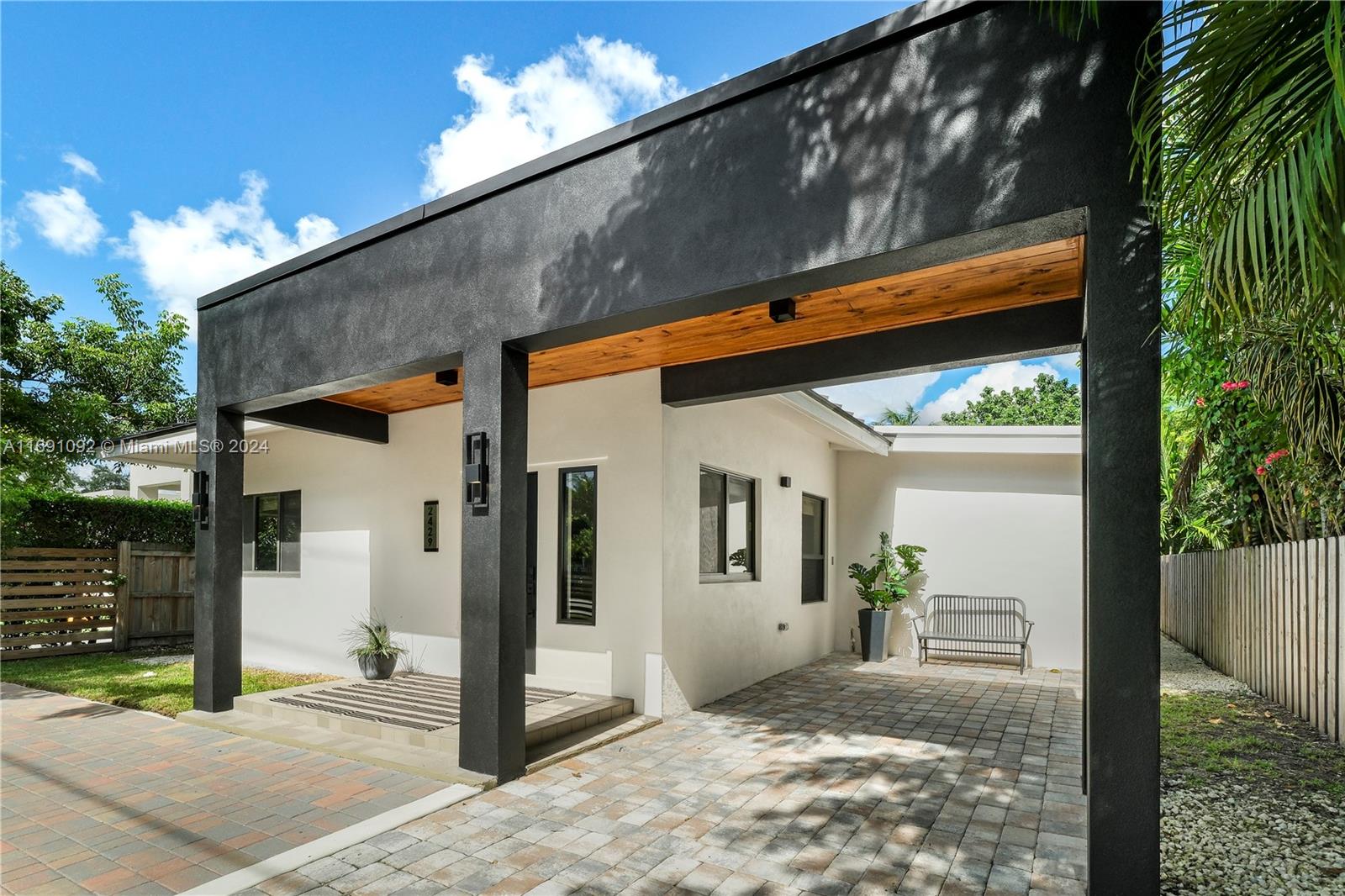 a view of a porch