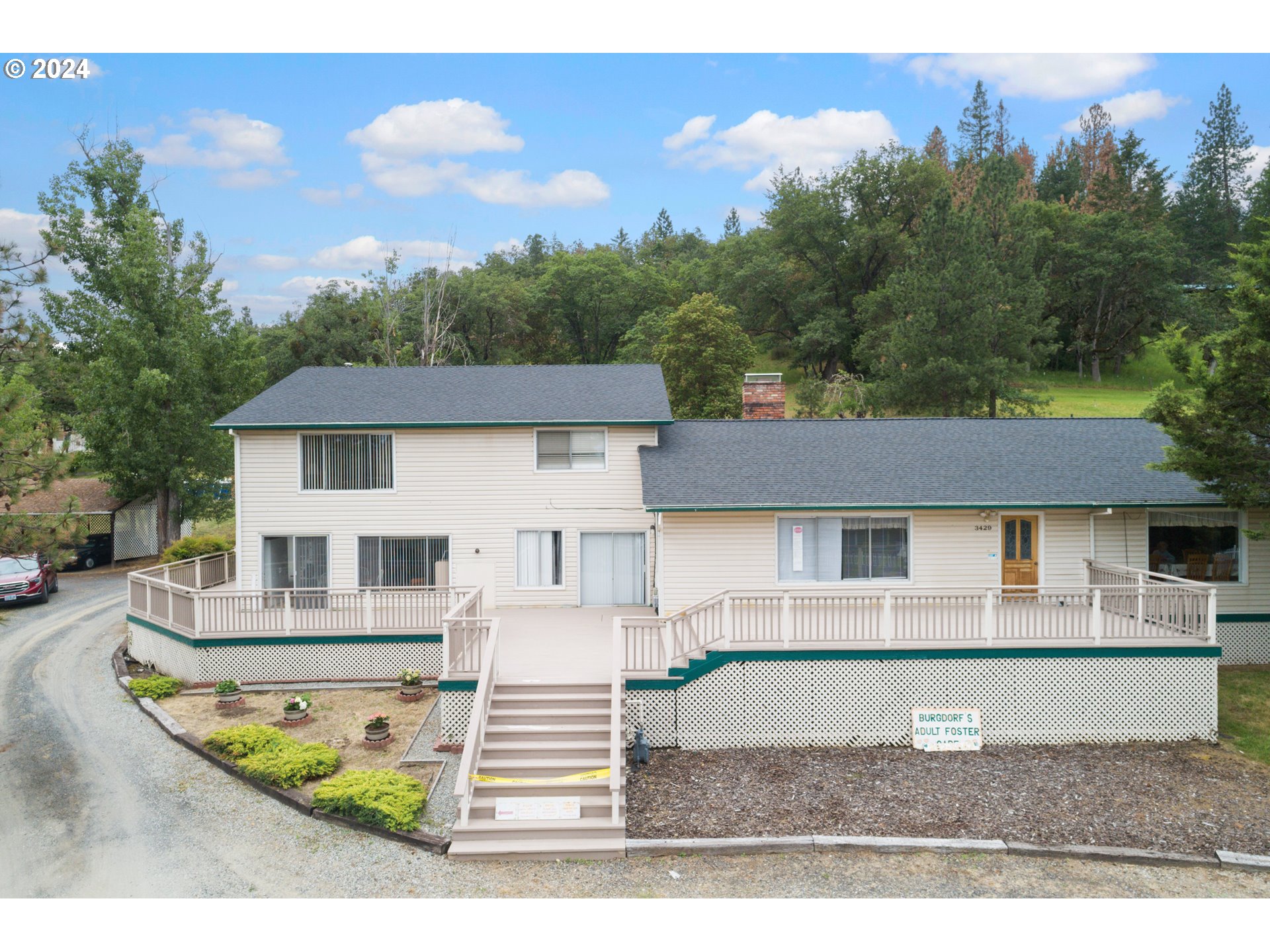 front view of a house with a view of house