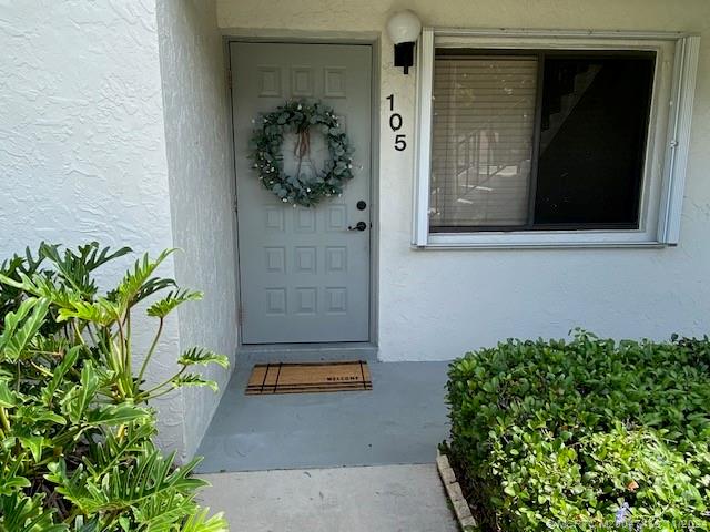 a view of front door of house