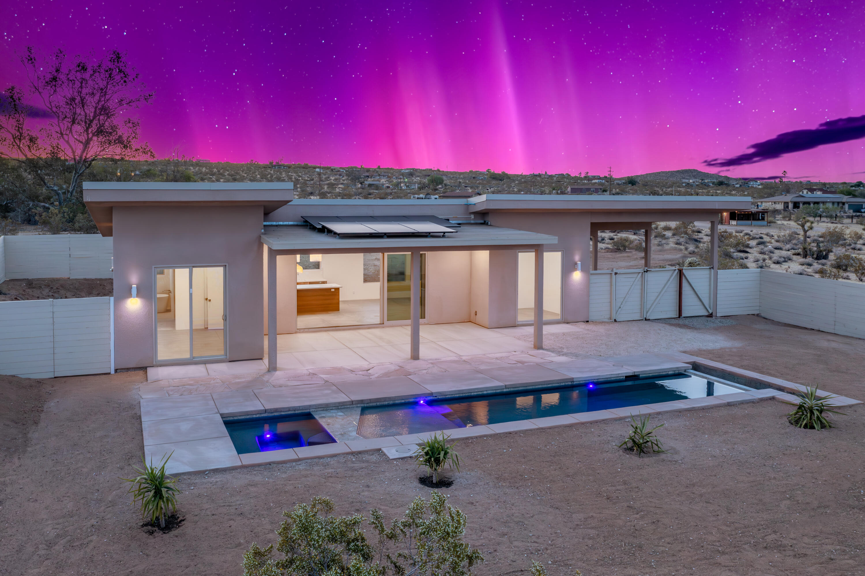 a view of a house with a patio