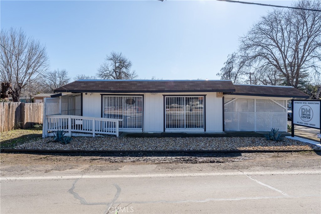 a front view of a house