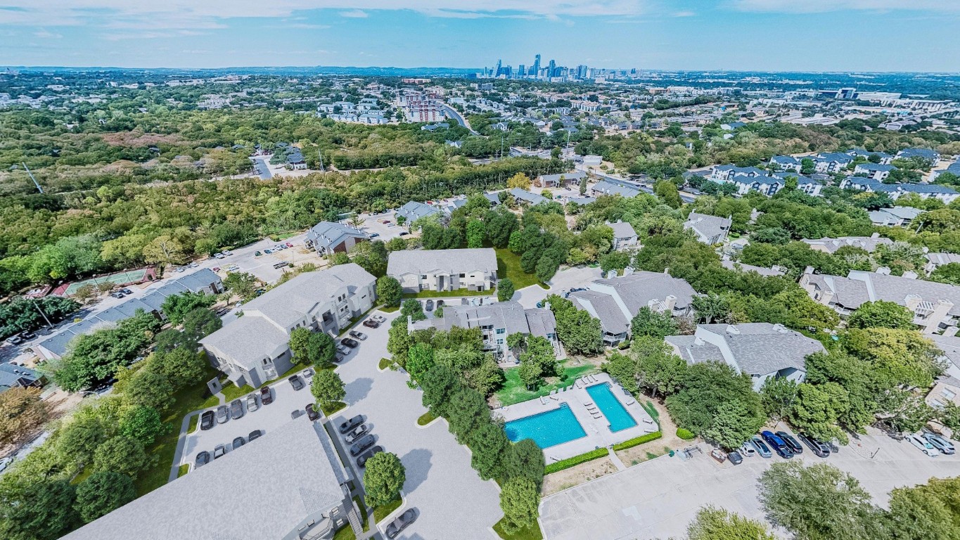 an aerial view of multiple house