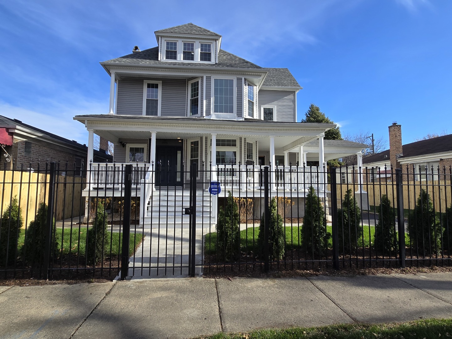 a front view of a house