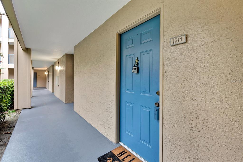 a view of hallway with livingroom