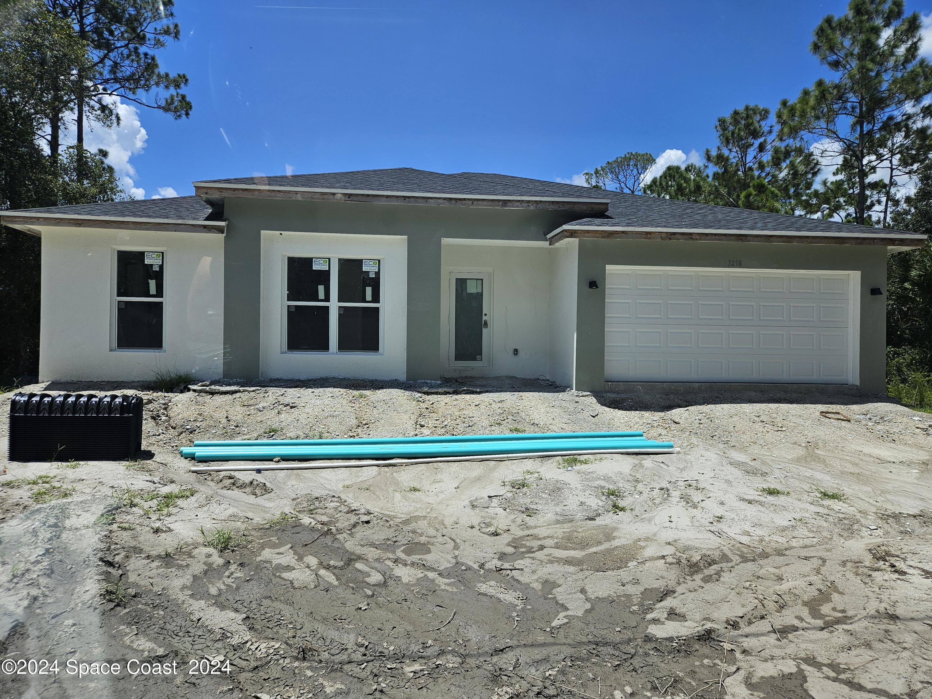 a front view of a house