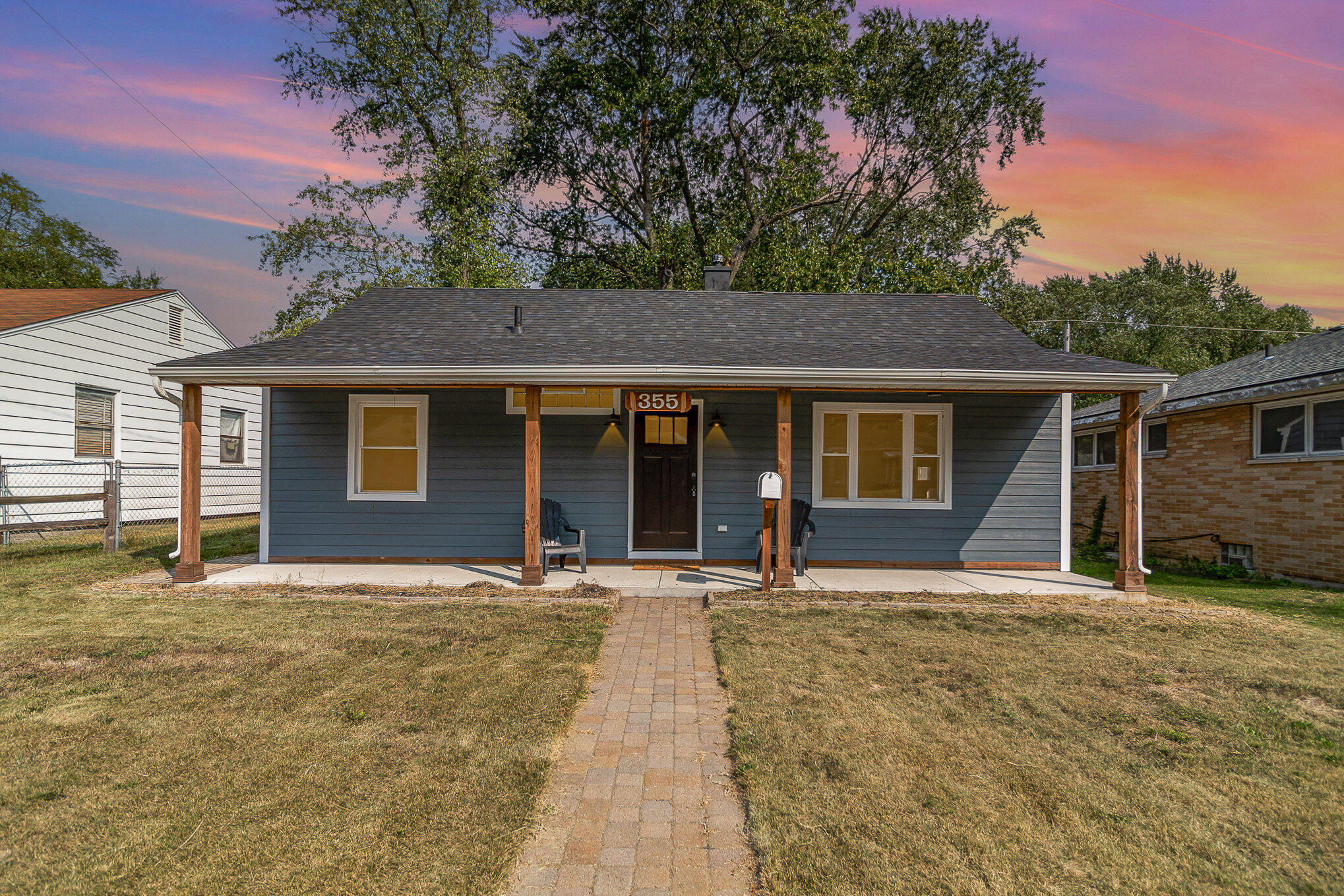 front view of house with an outdoor space