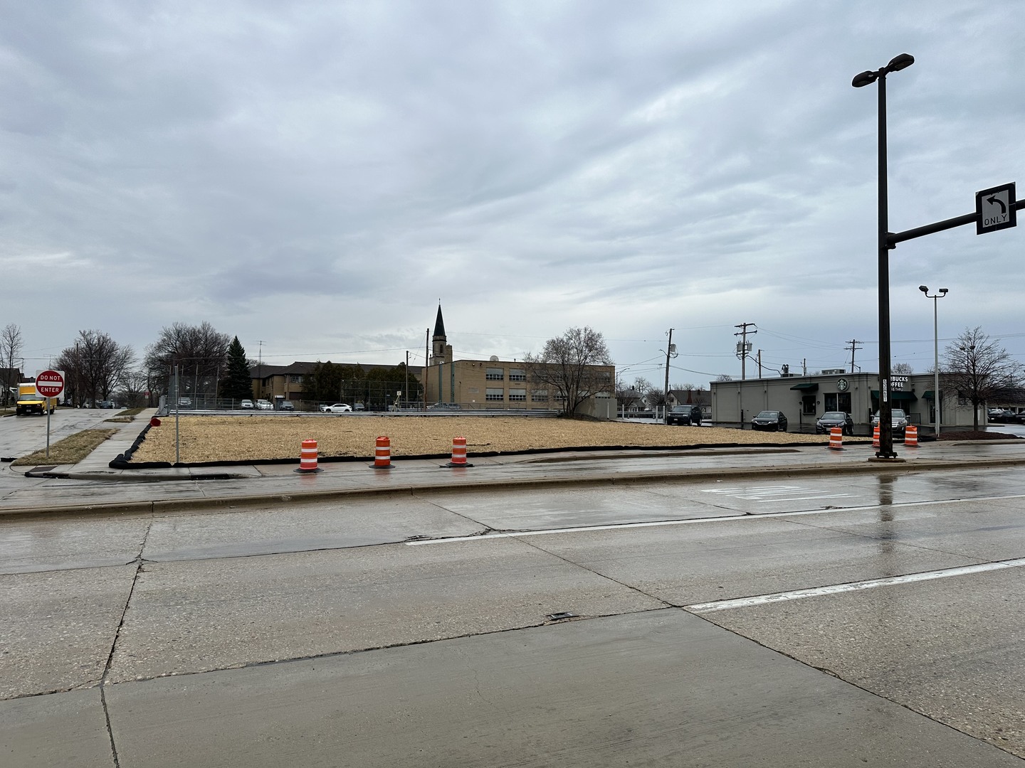 a view of a city street