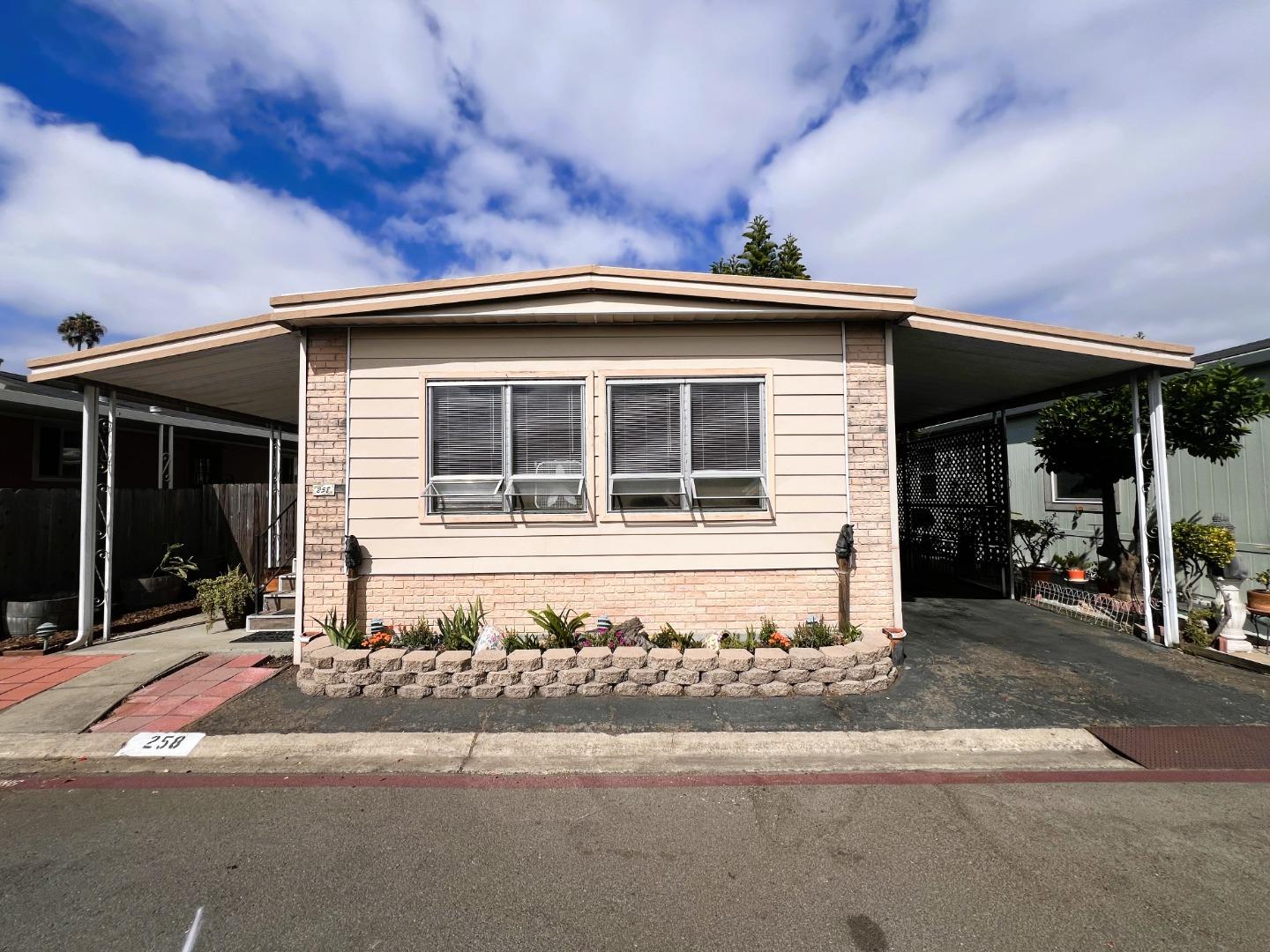 a front view of a house with a garage