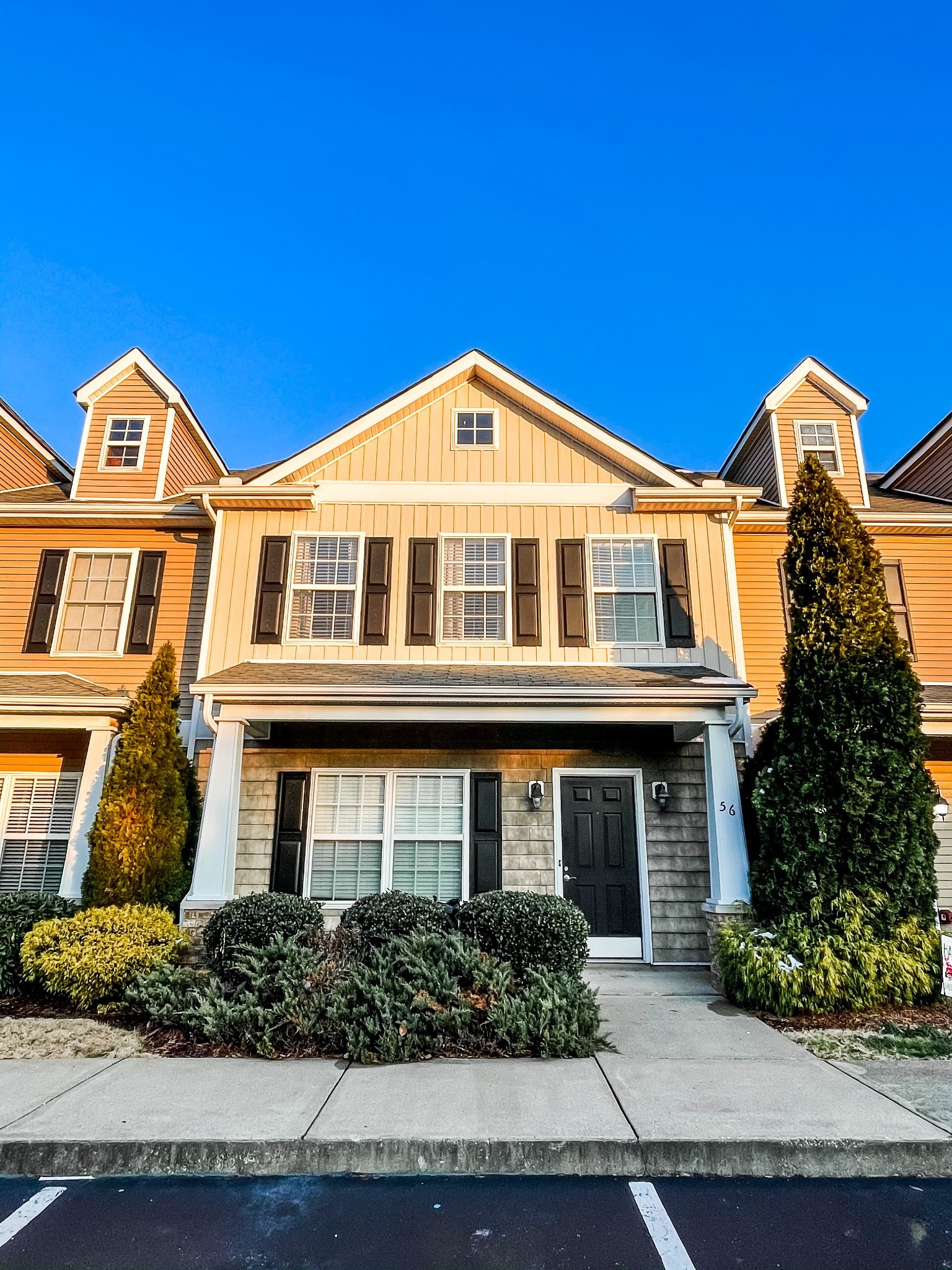 a front view of a house