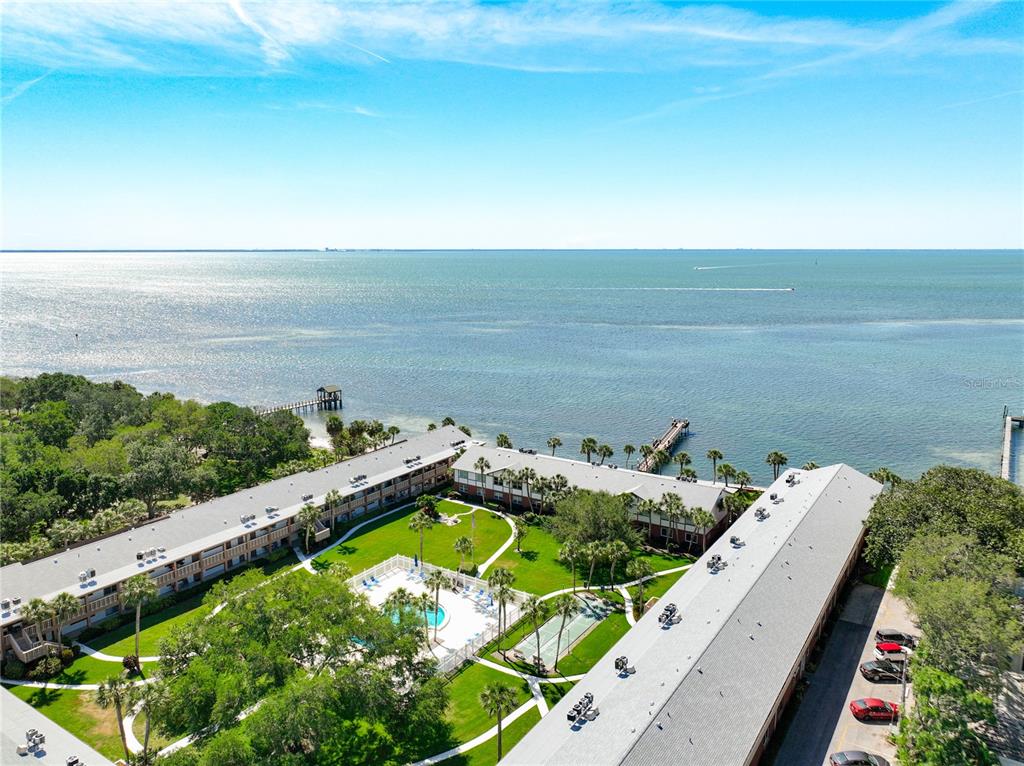 a view of a balcony with an ocean view