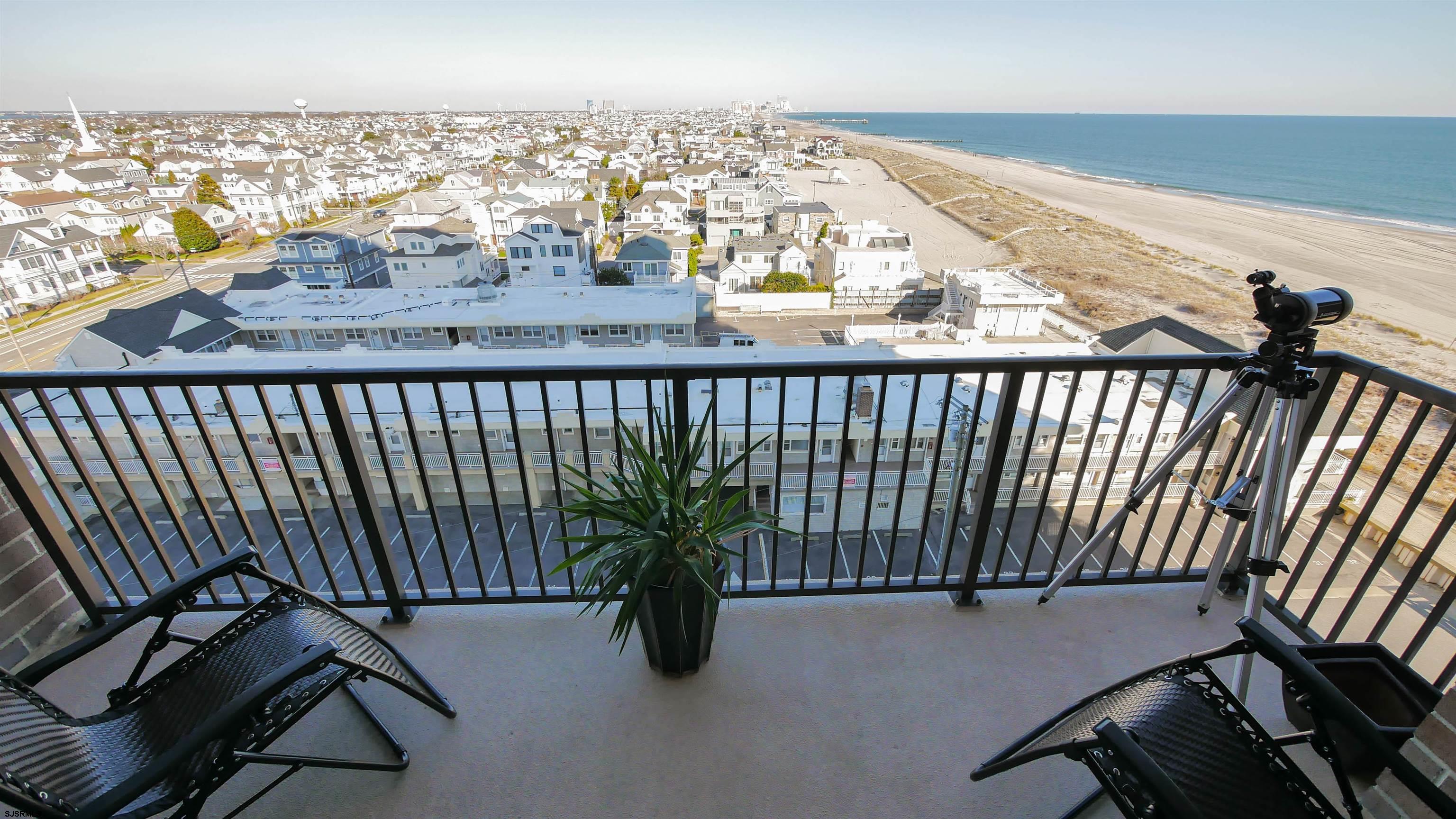 a view of balcony with furniture