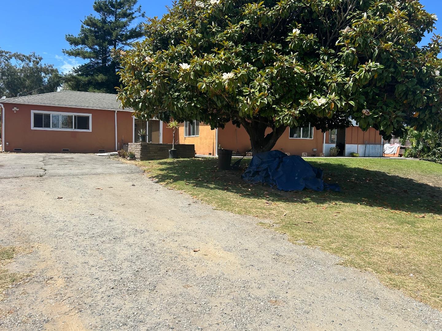 a backyard of a house