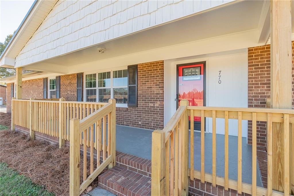 Newly updated front porch