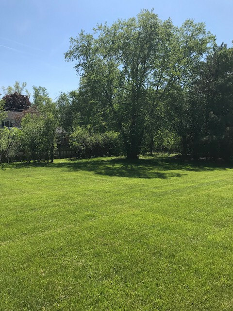 a view of outdoor space with deck and yard