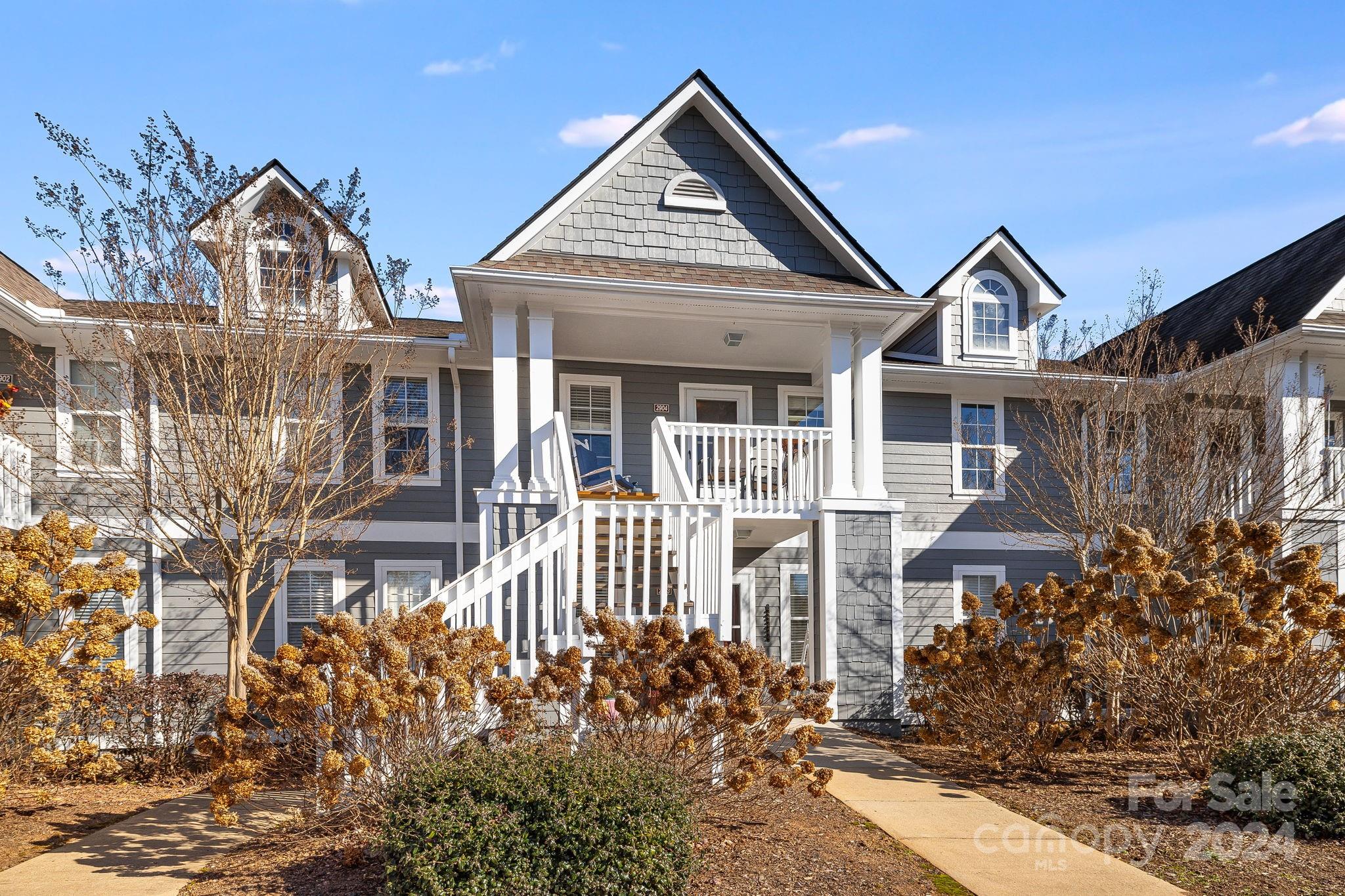 front view of a house with a porch