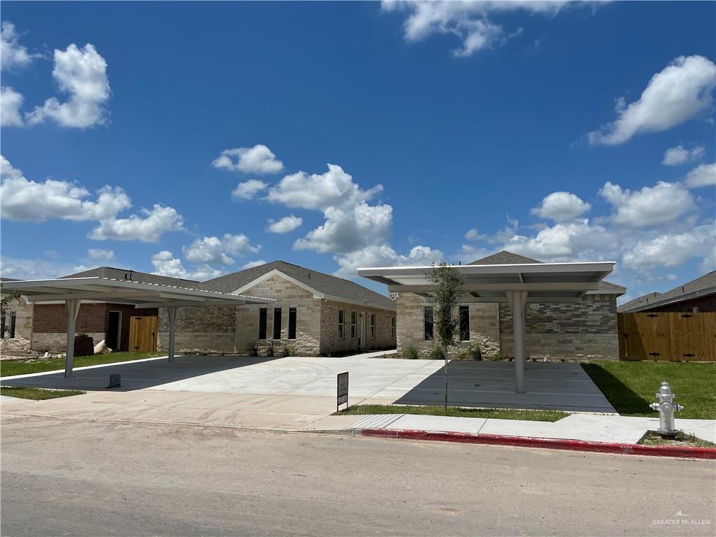 View of prairie-style home