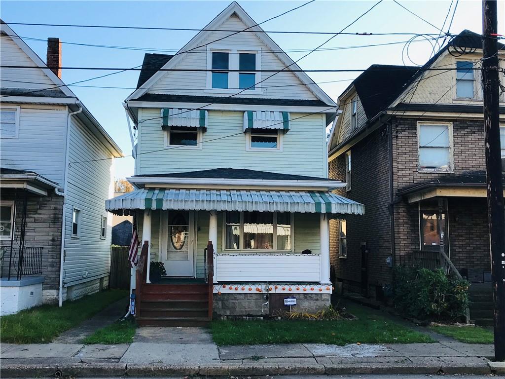 a front view of a house