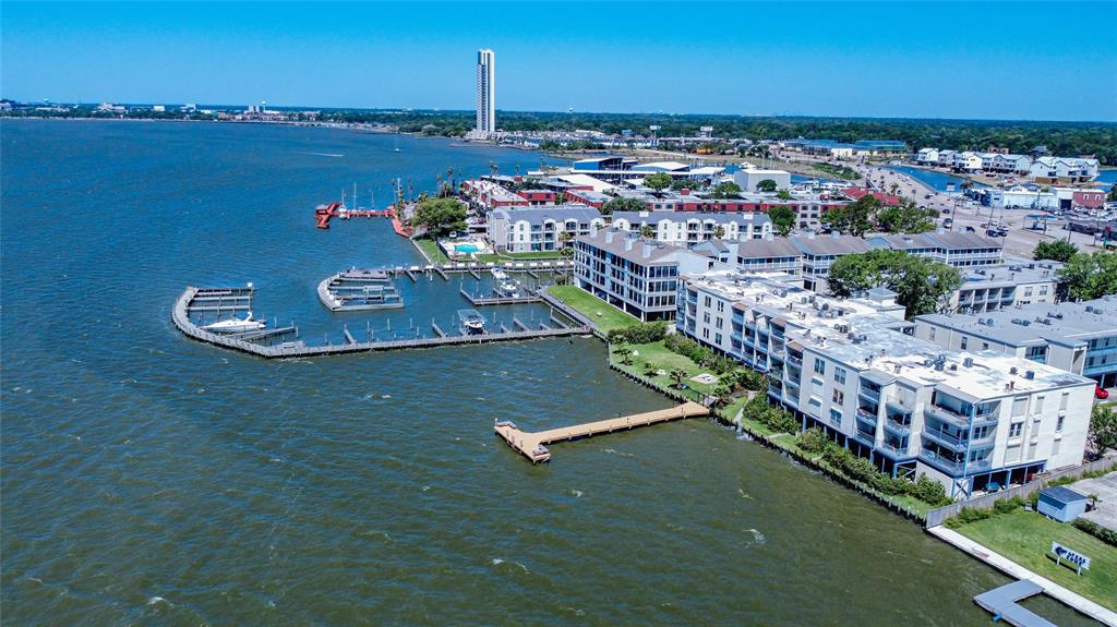 a view of a city with an ocean