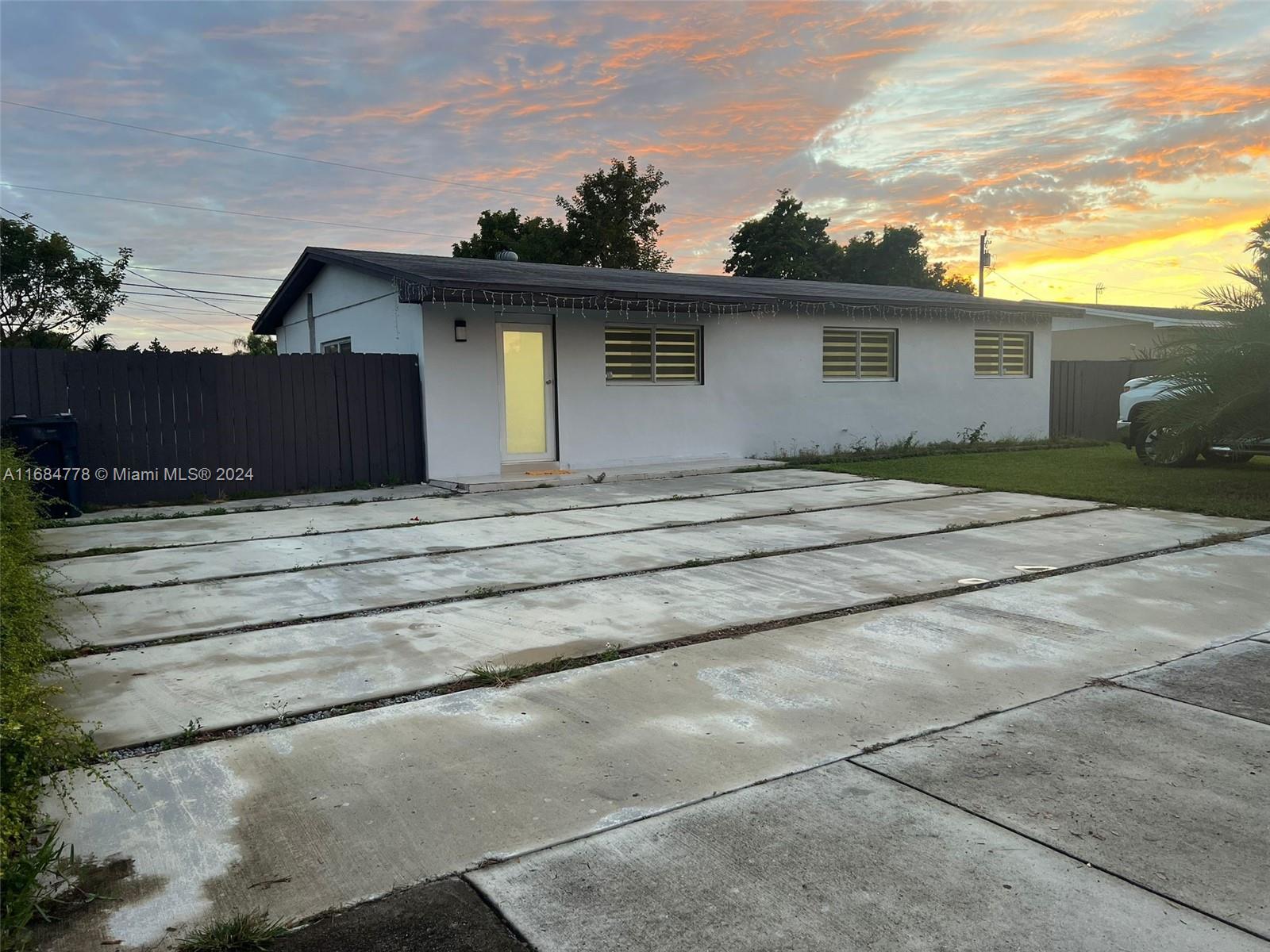 a backyard of a house