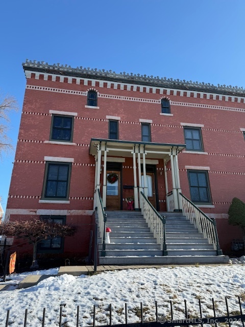 a front view of a house