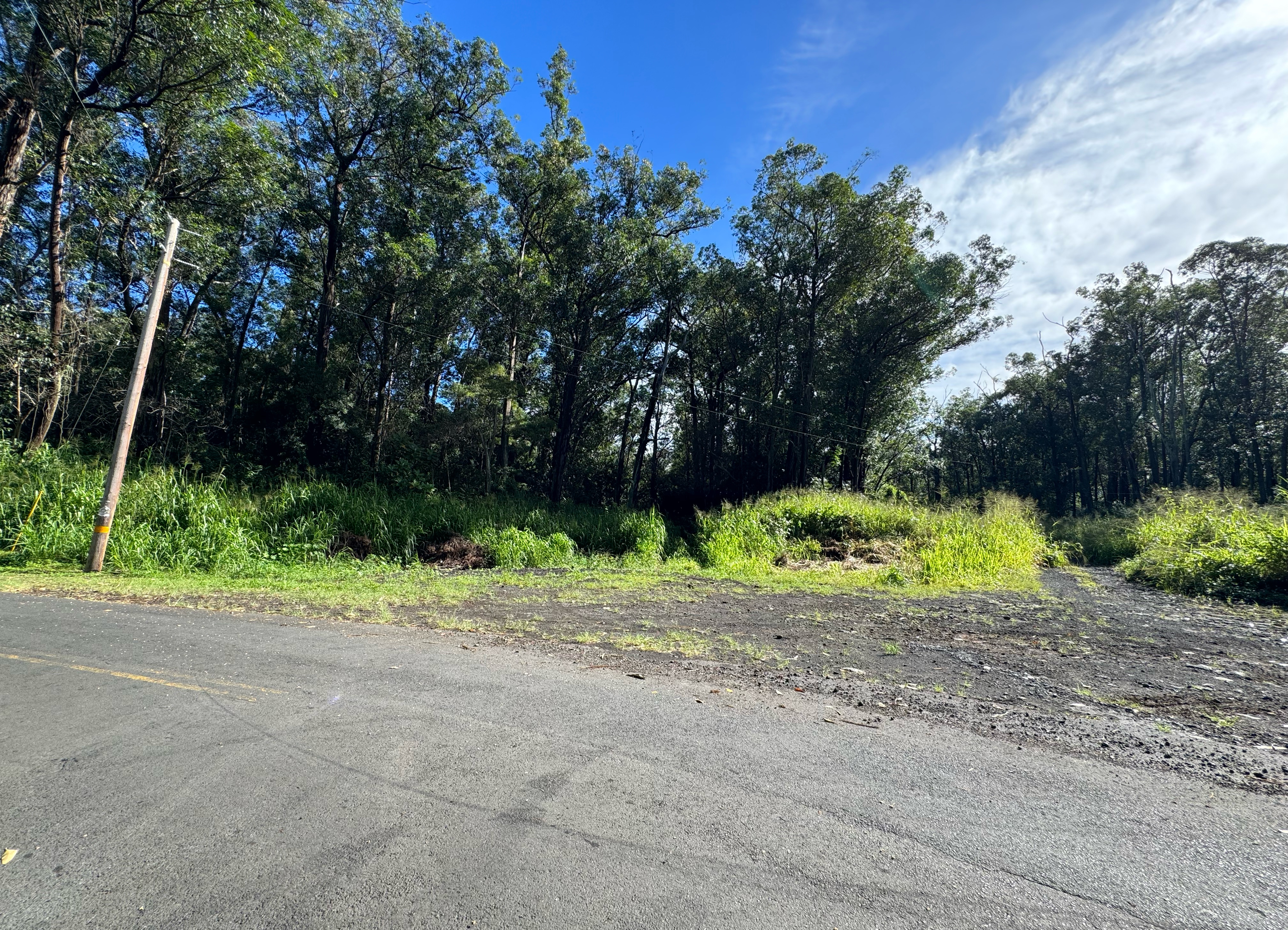 Cleared dirt road to access property from Wood Valley Rd