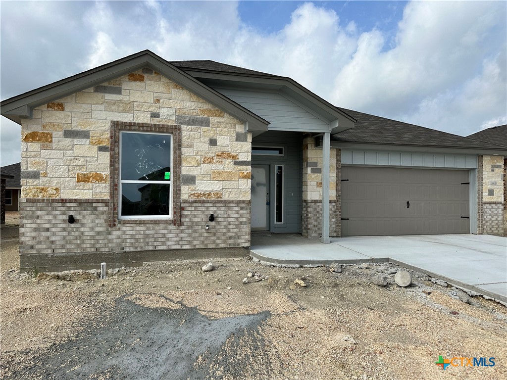 a front view of a house