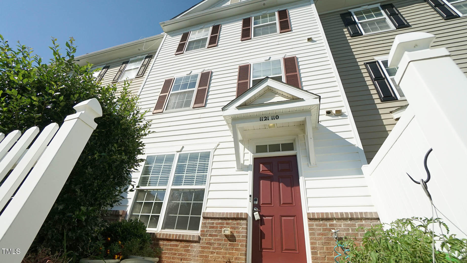 a front view of a house