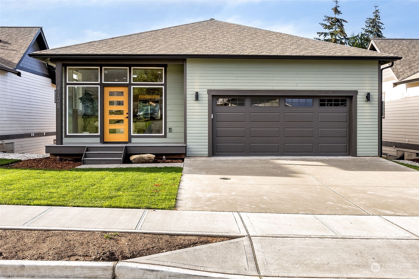 a front view of a house