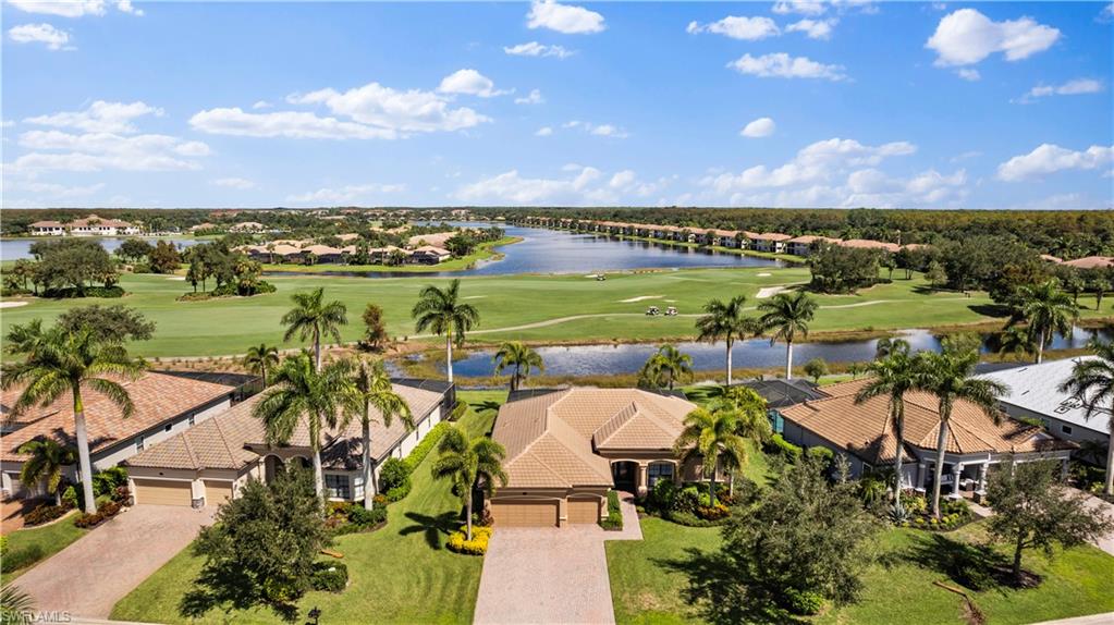 a view of a lake with a outdoor space