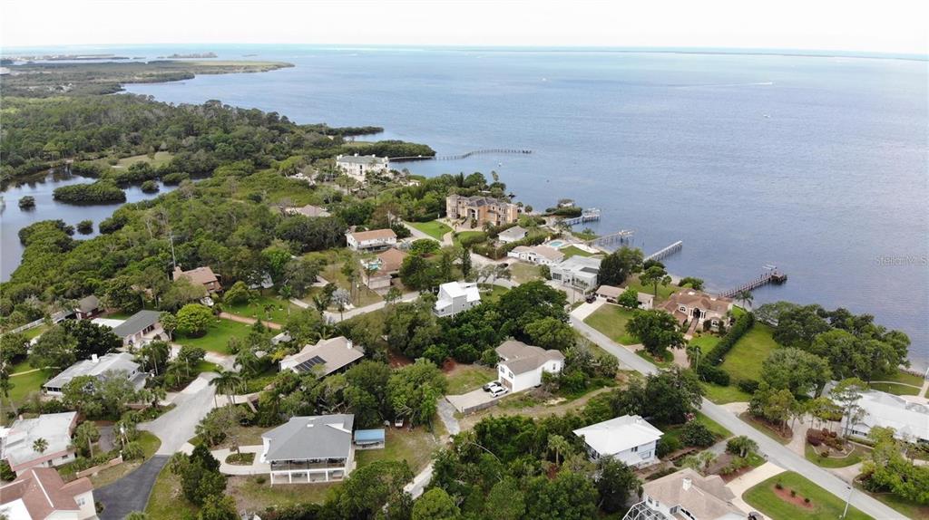 an aerial view of multiple house