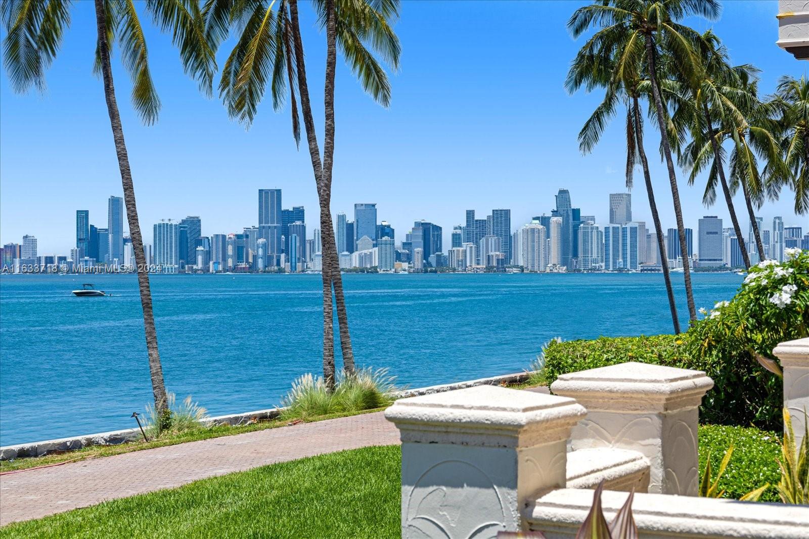 a view of a backyard with palm trees