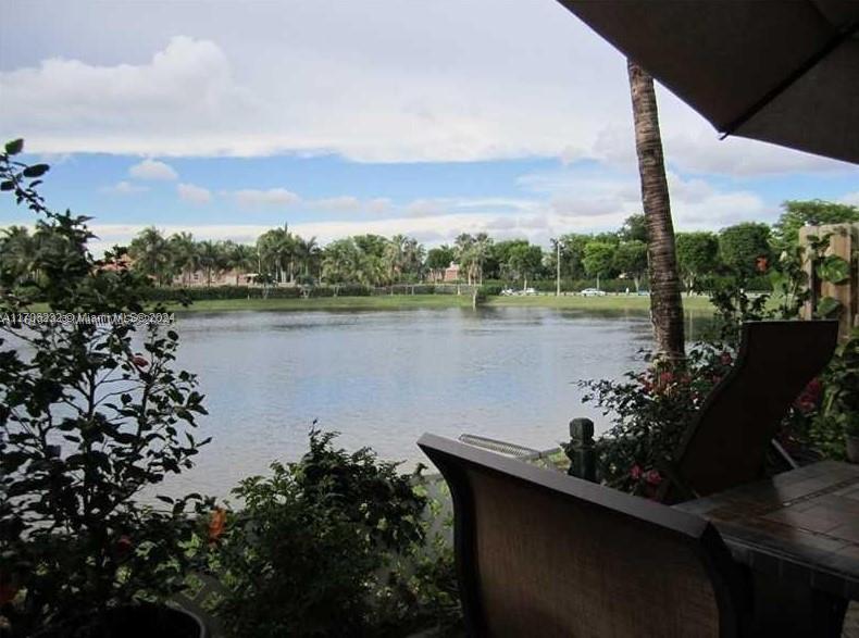 a view of a lake with a mountain view