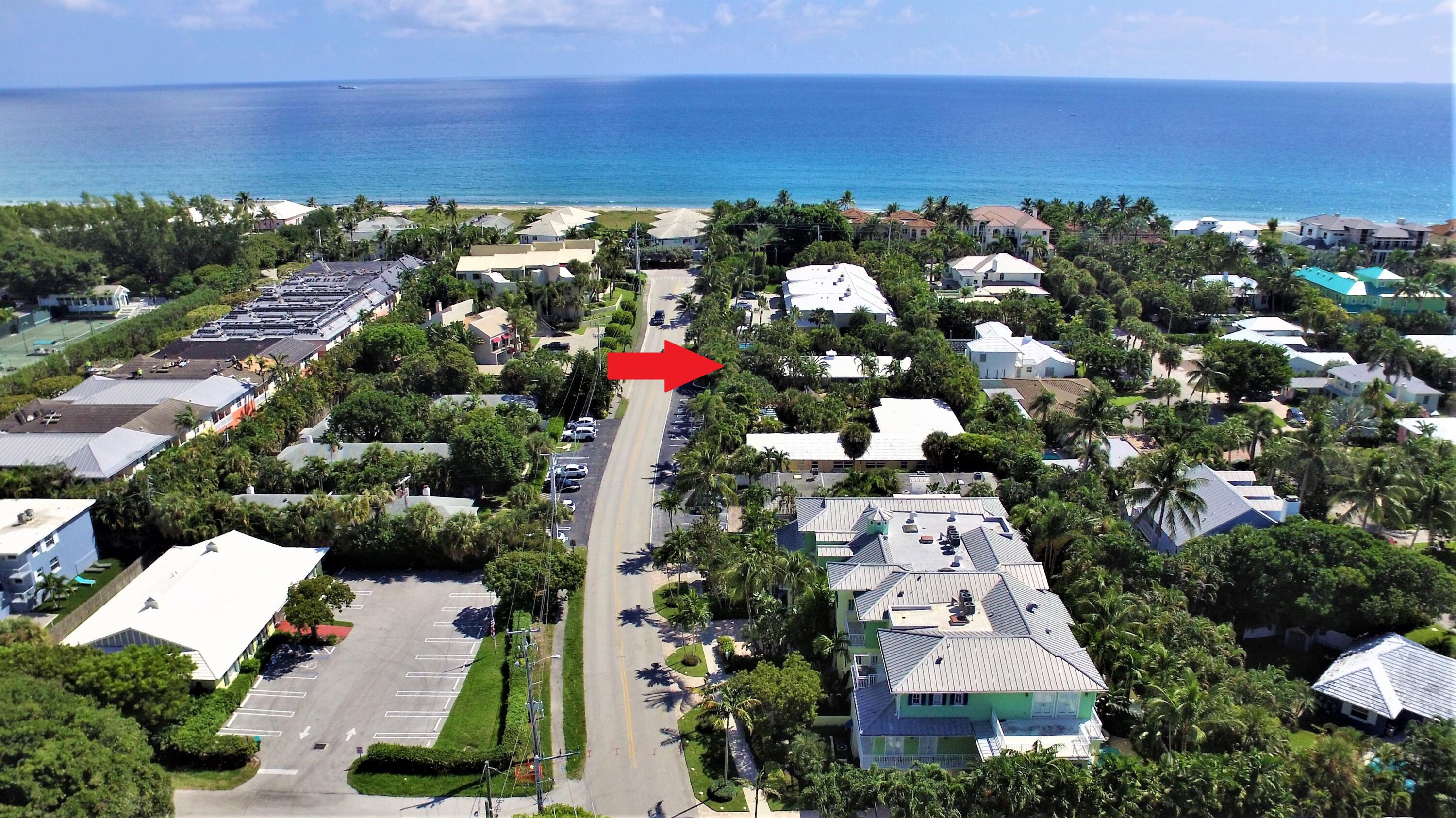 an aerial view of multiple house