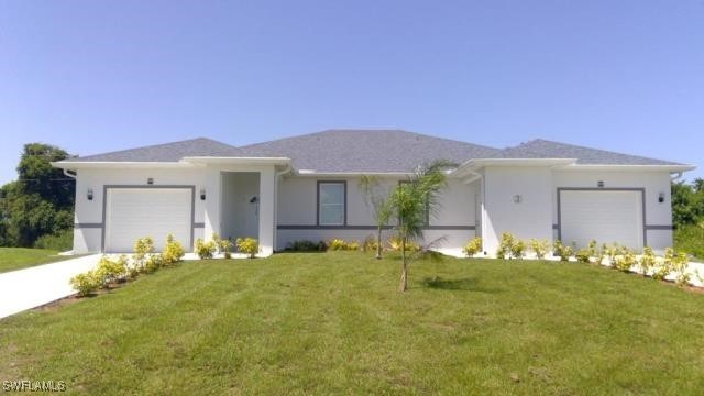 a front view of house with yard