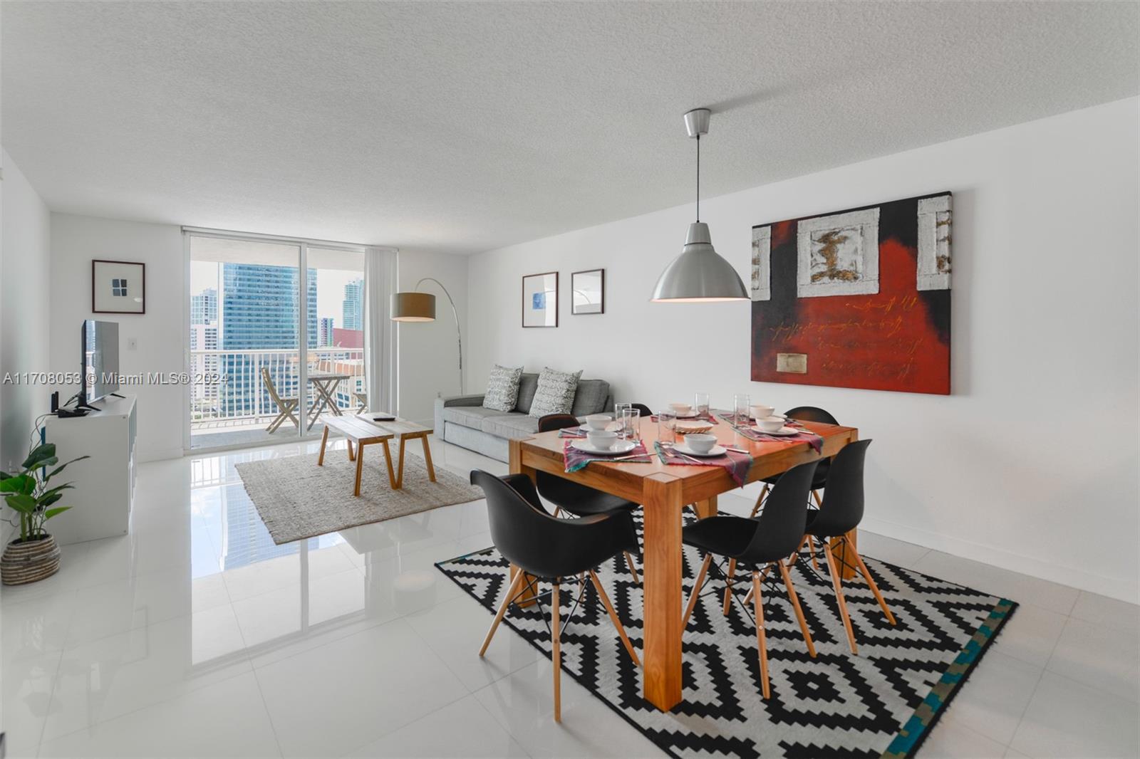 a view of a livingroom and dining room