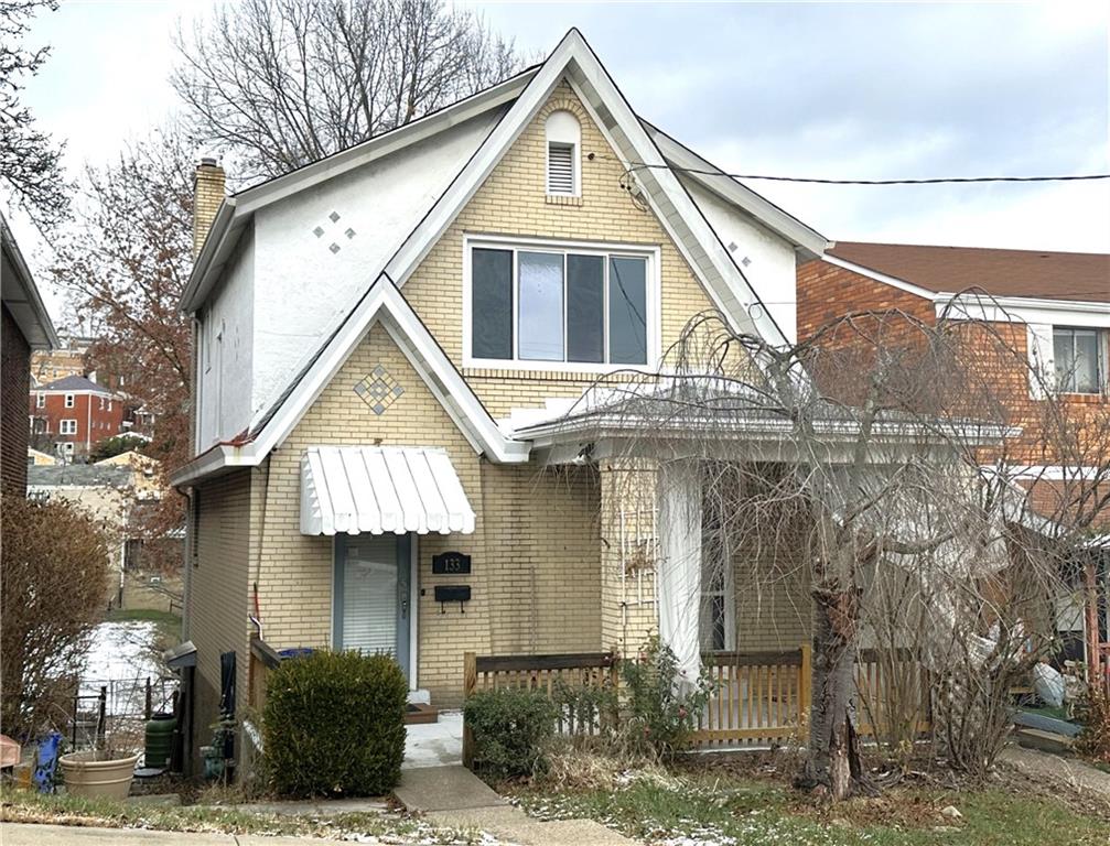 a front view of a house