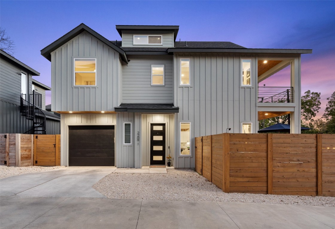 a house view with a outdoor space