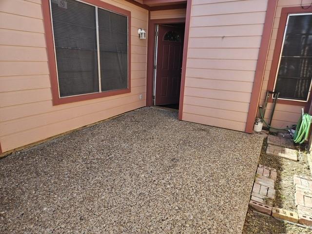 a view of front door of house