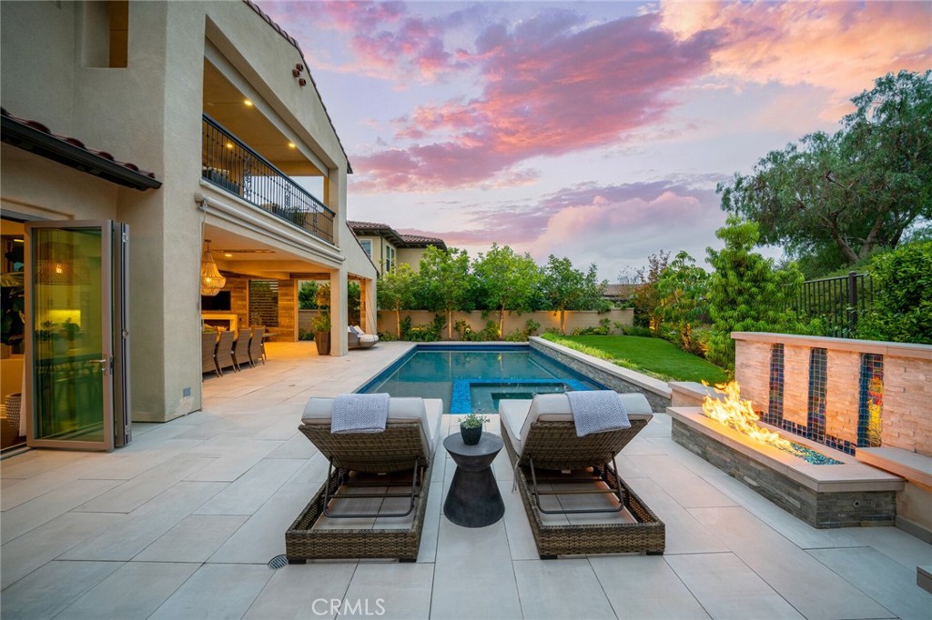 a view of outdoor space with seating