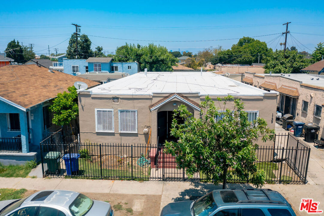 a aerial view of a house