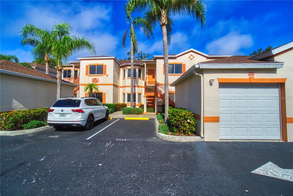 a car parked in front of a house