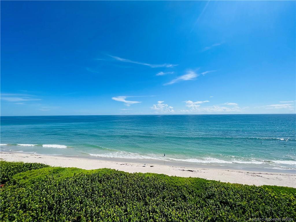 a view of an ocean and a beach