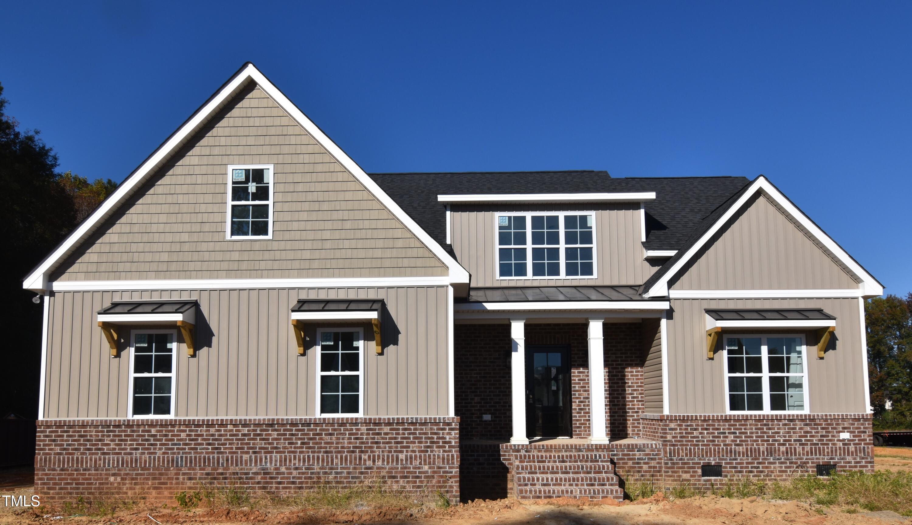 a front view of a house